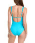 Фото #2 товара La Blanca Cross Front Keyhole Mio One-Piece Women's