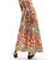 Фото #5 товара Native Youth draw cord floral print midaxi skirt co-ord in multi