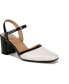 Warm White/Black Faux Patent