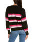 Scott & Scott London Pippa Stripe Wool & Cashmere-Blend Sweater Women's Black L