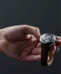 ფოტო #8 პროდუქტის Men's Swiss Automatic Chronograph Freelancer Brown Calf Leather Strap Watch 42mm