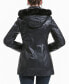 ფოტო #2 პროდუქტის Petite Flora Leather Toggle Coat