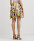 Women's Ruffled Floral Miniskirt