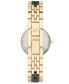 ფოტო #3 პროდუქტის Women's Diamond-Accent Gold-Tone & Black Ceramic Bracelet Watch 30mm
