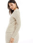 Vero Moda textured long sleeved top co-ord in beige