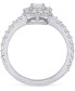 ფოტო #3 პროდუქტის Diamond Cushion Halo Engagement Ring (1 ct. t.w.) in 14k White Gold