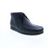 Фото #3 товара Clarks Wallabee Boot 26155512 Mens Black Leather Lace Up Chukkas Boots
