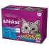 WHISKAS Jelly Sachets Flavours White Fish Cod Salmon Tuna 12x85g Wet Cat Food