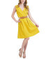 Women's Belted V-Neck Sleeveless Dress