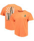 ფოტო #1 პროდუქტის Men's Orange Miami Hurricanes Baseball Flag Comfort Colors T-shirt