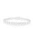 ფოტო #1 პროდუქტის White Gold Tone Bezel Set CZ Tennis Bracelet