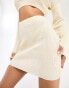 Фото #2 товара Missyempire knitted mini skirt co-ord in cream