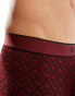 Boss Bodywear 24 Print trunk in dark red