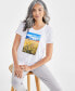 Фото #2 товара Women's Graphic Short-Sleeve T-Shirt, Created for Macy's