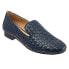Фото #2 товара Trotters Gracie T2006-400 Womens Blue Leather Slip On Loafer Flats Shoes 6