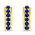 Amazing gold plated earrings with dark blue zircons EA543YB