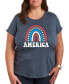 ფოტო #1 პროდუქტის Trendy Plus Size Americana Graphic T-shirt