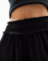 ASOS DESIGN shirred waist wide leg trouser in black Черный, 32 - фото #2