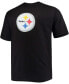 Фото #3 товара Men's Big and Tall T.J. Watt Black Pittsburgh Steelers Player Name Number T-shirt