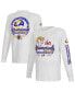 Фото #2 товара Men's White Los Angeles Rams Super Bowl LVI Champions Screen Printed Long Sleeve T-shirt