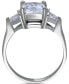 ფოტო #3 პროდუქტის Cubic Zirconia Octagon Promise Ring in Sterling Silver, Created for Macy's