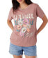 Juniors' With Flowers Graphic Print Cotton T-Shirt XS - фото #1