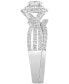 ფოტო #3 პროდუქტის Diamond Halo Twist Bridal Set (7/8 ct. t.w.) in 14k White Gold