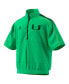 ფოტო #3 პროდუქტის Men's Green Miami Hurricanes Miami Nights Strategy Half-Zip Short Sleeve Jacket