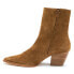 Matisse Caty Suede Pointed Toe Zippered Booties Womens Brown Casual Boots CATY-2