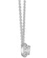 Фото #3 товара Alethea™ certified Diamond Halo Pendant Necklace (1/2 ct. t.w.) in 14k White Gold Featuring Diamonds from De Beers Code of Origin, Created for Macy's