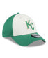 ფოტო #4 პროდუქტის Men's White, Green Kansas City Royals 2024 St. Patrick's Day 39THIRTY Flex Fit Hat