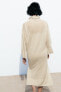 Фото #4 товара Длинное трикотажное платье с воротником-стойкой ZARA