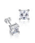 Фото #1 товара Half Carat Princess Cut Cubic Zirconia Stud Earrings