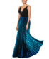 Women's Pleated Ombre Gown