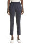 Фото #1 товара St. John Collection 284299 Straight Leg Sateen Ankle Pants in Navy Size X-Small