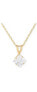 ფოტო #1 პროდუქტის Cubic Cubic Zirconia 18" Pendant Necklace in 14k Gold
