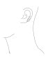Minimalist Triple Spiral CZ Wire Cartilage Ear Cuff Wrap Cubic Zirconia Climber Crawler Helix Earring Sterling Silver