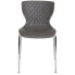Фото #3 товара Lowell Contemporary Design Gray Plastic Stack Chair
