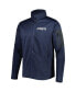 Men's Heather Navy New England Patriots Freestyle Coated Tech Fleece Full-Zip Jacket