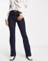 River Island mid rise flare jean in dark blue