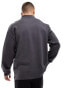 Selected Homme oversized polo shirt in dark grey