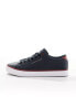 Tommy Hilfiger vulcanised leather trainers in navy