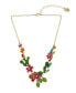 Фото #1 товара Faux Stone Tropical Flower Bib Necklace