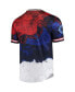 Men's Navy, Red Chicago Bears Americana Dip-Dye T-shirt