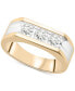 ფოტო #1 პროდუქტის Men's Diamond Three Stone Ring (1 ct. t.w.) in 10k Gold