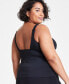 Фото #1 товара Plus Size Solid Essential Scoop-Neck Tankini Top