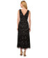 Фото #2 товара Women's Beaded V-Neck Party Dress