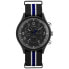 Timex Men's MK1 Steel Chrono 42mm Watch Black/Blue Stripe Supernova