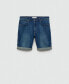 Фото #7 товара Men's Denim Bermuda Shorts