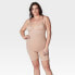 ASSETS by SPANX Women's Flawless Finish Plunge Bodysuit - Beige 1X